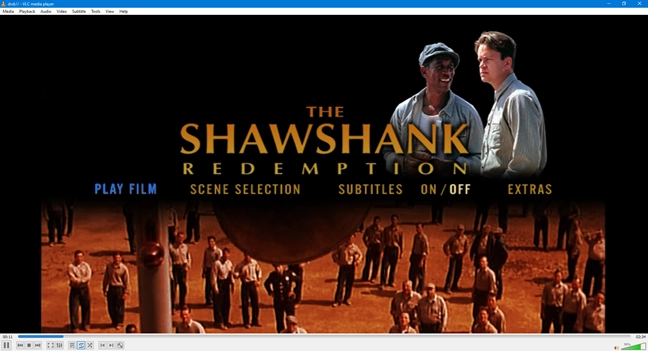 A 4:3 aspect ratio movie on a 16:9 display