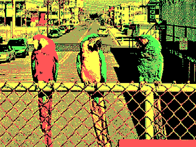 What an image rendered on a CGA display looked like