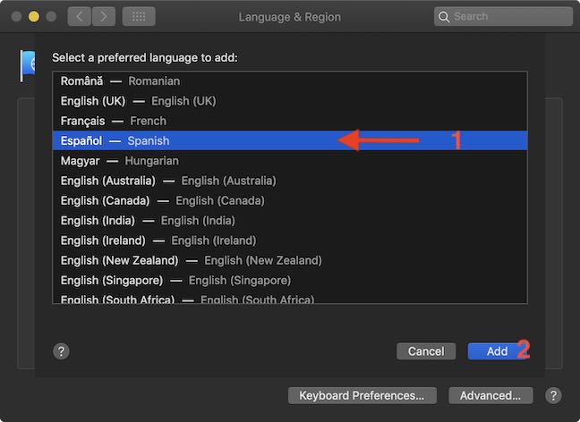 Finding your preferred language