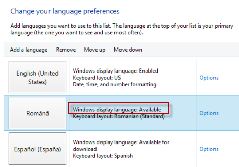 Windows 8 - Display Language