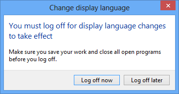 Windows 8 - Display Language