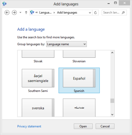 Windows 8 - Display Language