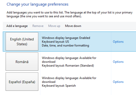 Windows 8 - Display Language