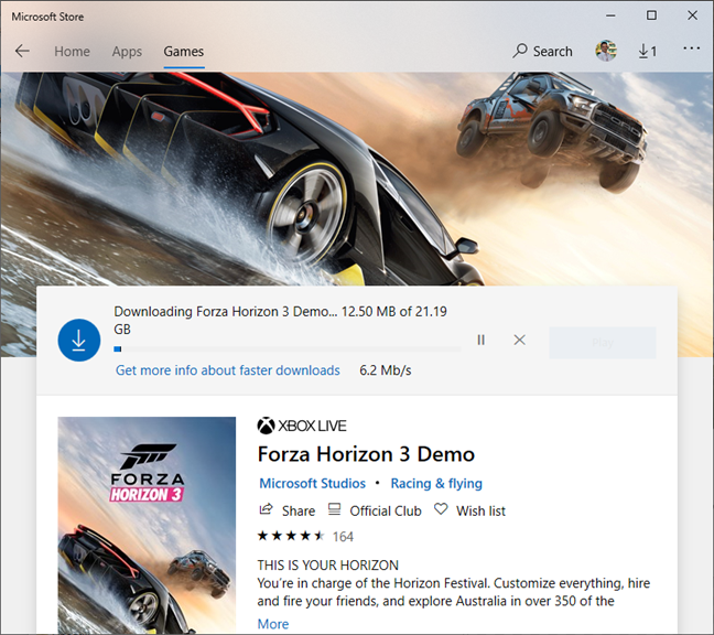 forza horizon 3 microsoft store