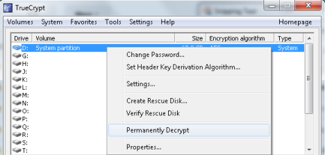 TrueCrypt - Permanently Decrypt Partition/Drive