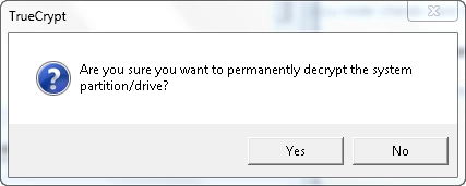 TrueCrypt - Permanently Decrypt Partition/Drive