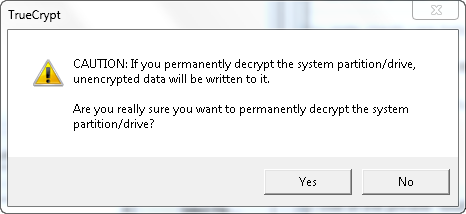 TrueCrypt - Permanently Decrypt Partition/Drive