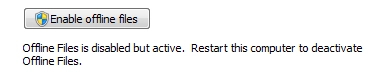 Disable Offline Files and the Sync Center in Windows 7