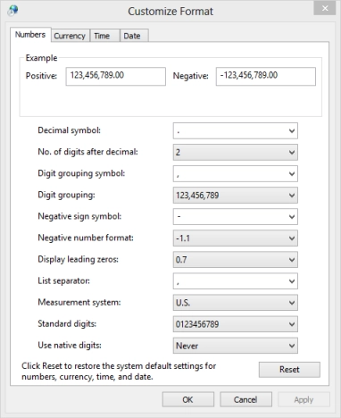 Dates, Times & Currency Settings, Windows 7, Windows 8