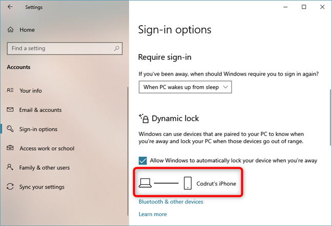 Dynamic lock is configured and working