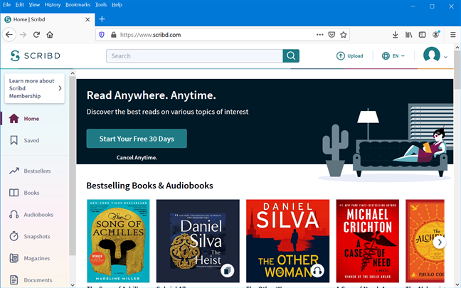 Scribd is a hugely popular subscription service