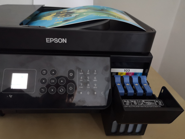 The ink tank on the Epson EcoTank L5190