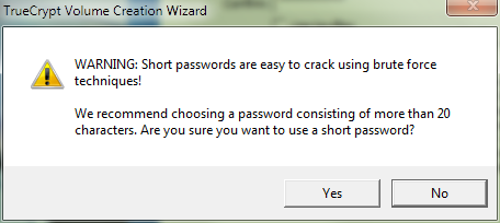 TrueCrypt Volume Creation Wizard