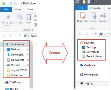 Windows 10, Windows 8.1, file, explorer, changes, differences