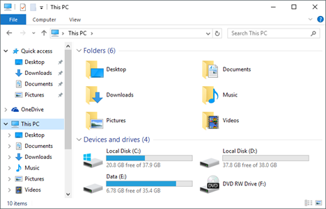 Windows 10, file, explorer, changes, improvements