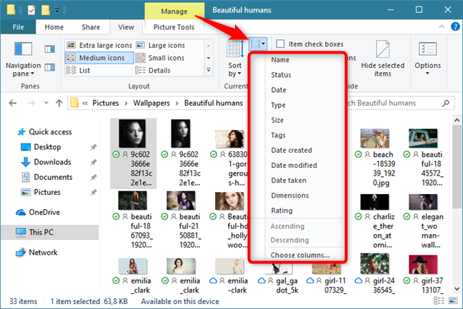 Grouping items in File Explorer