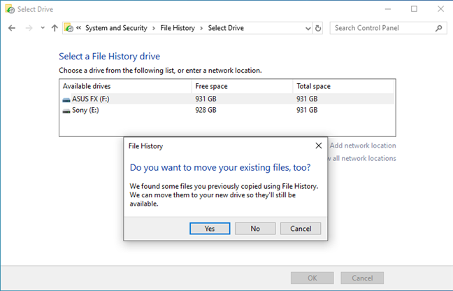 Move your existing files to another drive