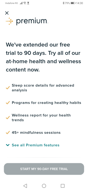 Activating the trial for Fitbit Premium