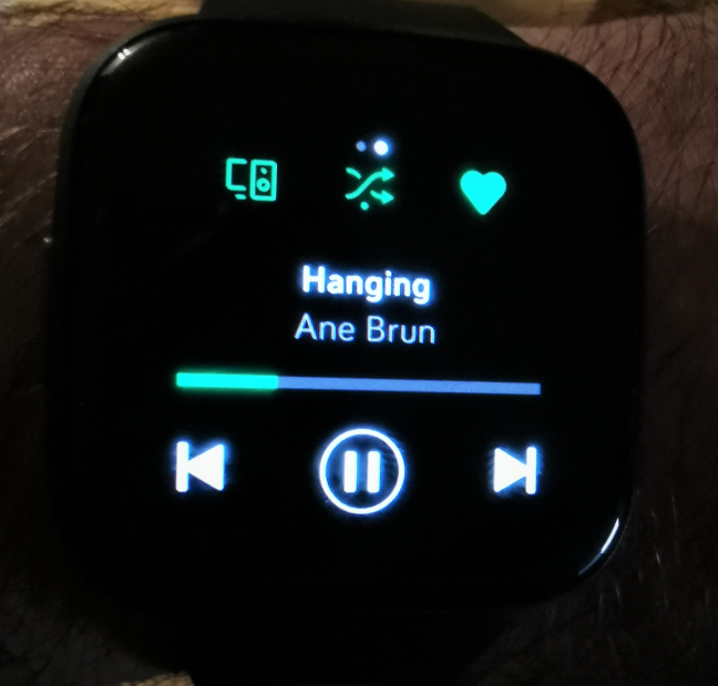 Fitbit Versa 2 - Spotify remote control