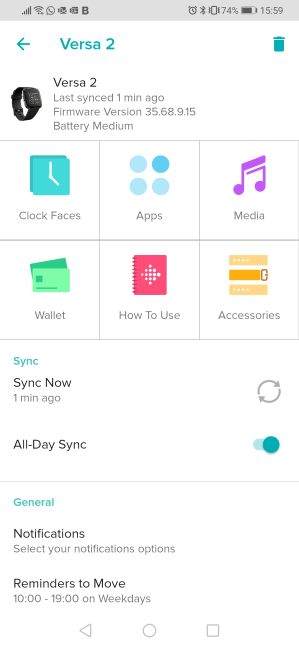 Configuring the Fitbit Versa 2