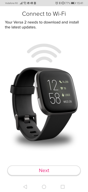 how to setup wifi on fitbit versa