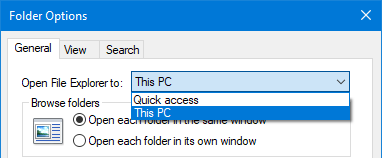 Set the folder opened by File Explorer