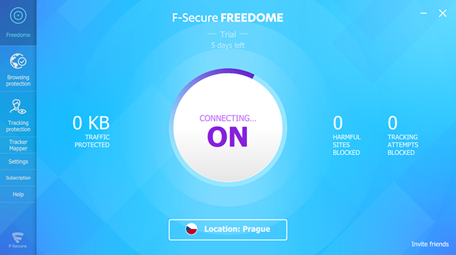 F-Secure Freedome, VPN, Windows