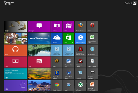 Start screen in Windows 8