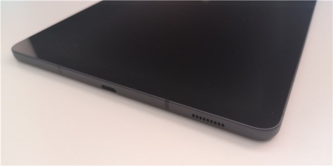 One of the two stereo speakers on the Samsung Galaxy Tab S6 Lite
