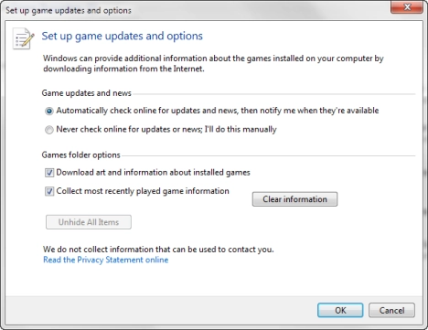 Games Folder in Windows 7