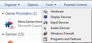 Games Folder in Windows 7