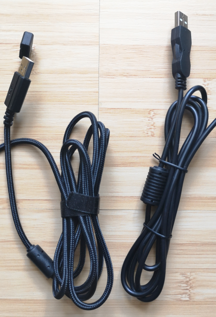Braided vs. non-braided USB cable