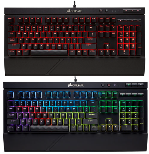 CORSAIR K68 - red backlight vs. RGB lighting