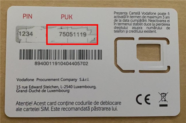 3 ways to get the PUK code of your card Digital Citizen