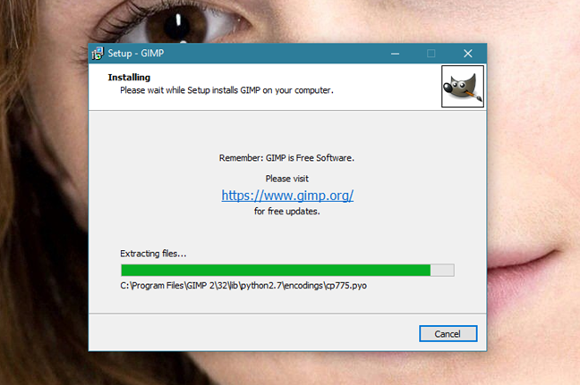 Installing GIMP on a Windows computer