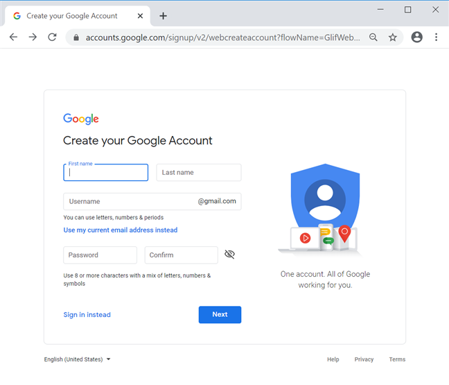 Create your Google Account