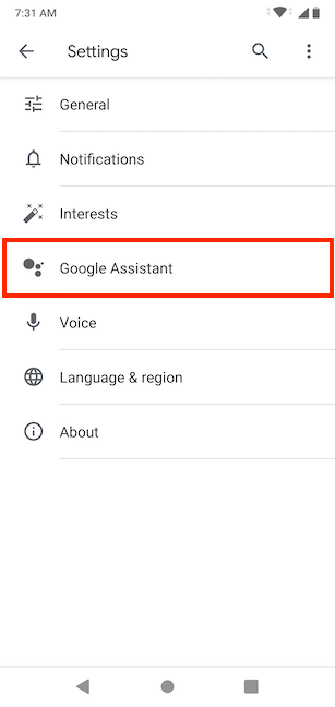 Access Google Assistant