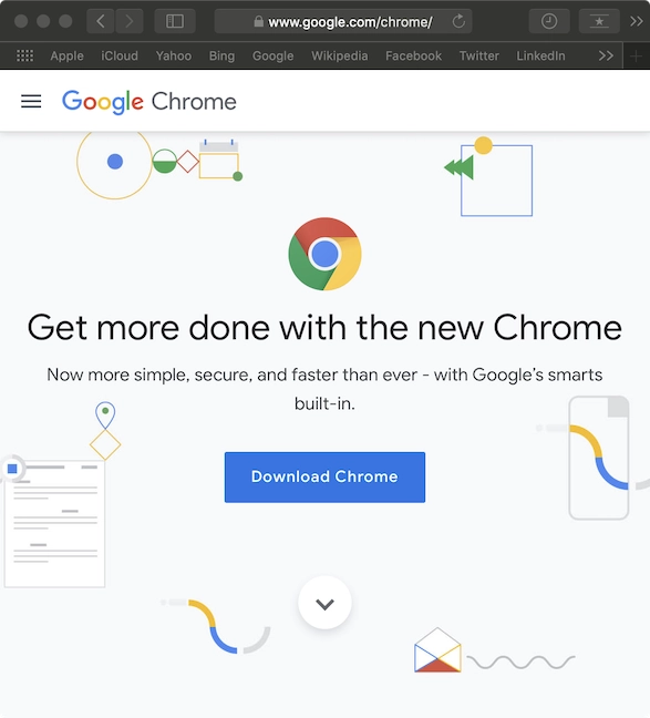 Download Chrome from the official website