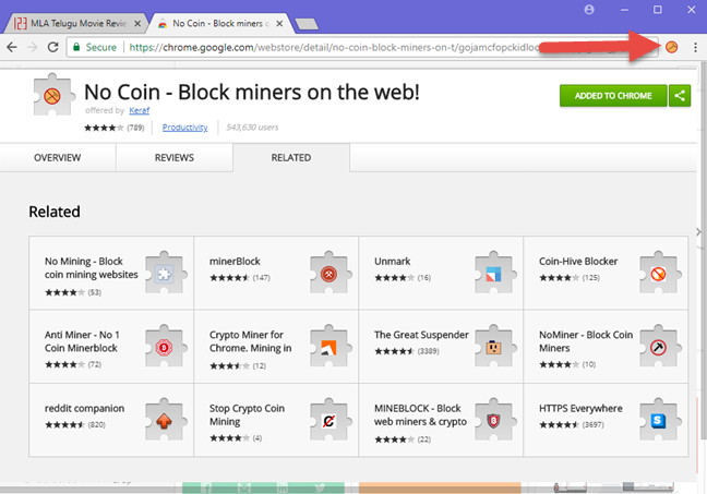 Miner Blocker - Block Coin Miners for Google Chrome - Extension