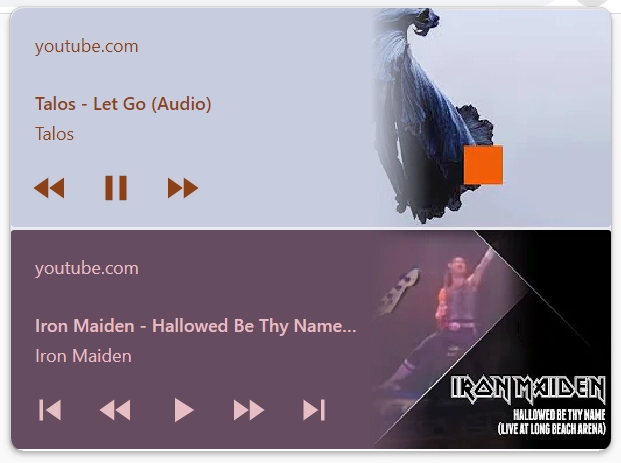 Playlists display more options in the media hub