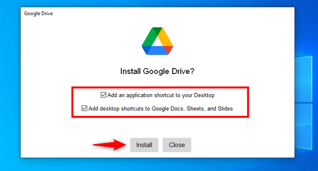 Choosing whether and where to add shortcuts to Google Drive for desktop