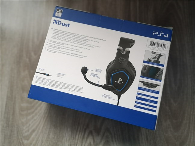 Trust GXT 488 Forze PS4: The back of the box