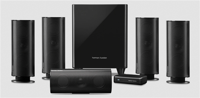 Harman Kardon HKTS 65 - home theater speaker system with wireless subwoofer