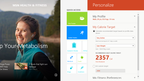 Windows 8.1, Health & Fitness, app