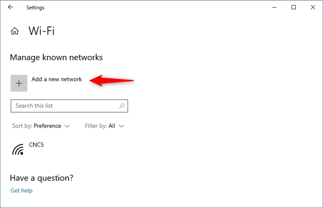 Adding a new network