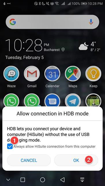 Allow connection in HDB mode