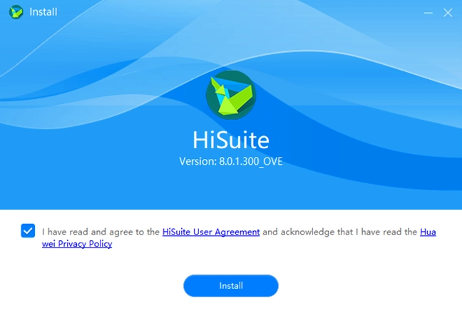 Installing HiSuite in Windows