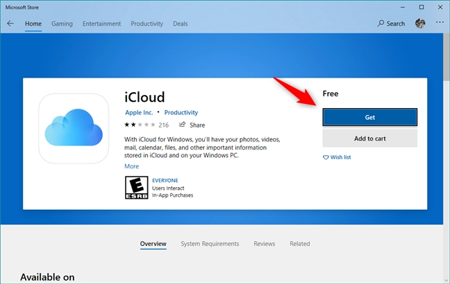 Get or Install iCloud for Windows 10