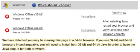 Internet Explorer 64 bit - Java