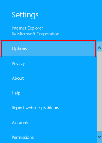 Internet Explorer, Windows 8.1, configuration, options, rendering, settings